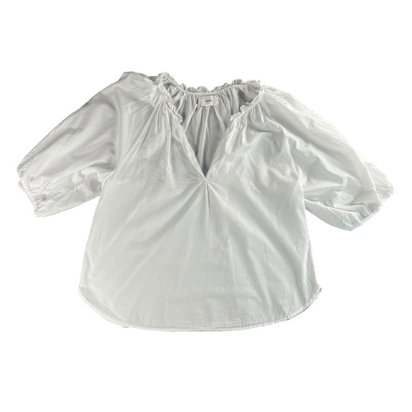 Xirena Jules Women’s Woven Cotton 3/4 Sleeve Top In White Size XL - Picture 2 of 10